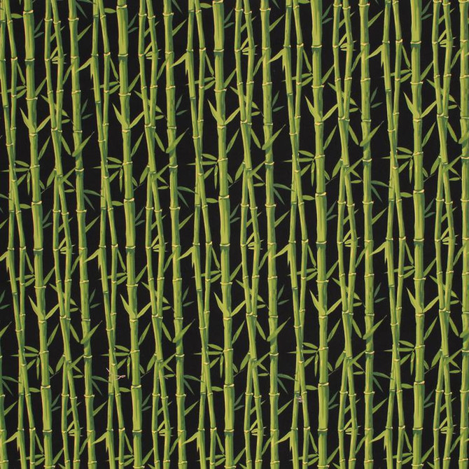 Bamboo Garden Io Black by RM CoCo Designer Fabric Veranda 100% Spun Polyester - Dry clean only Horizontal: 6.5 and Vertical: 13 56 - Swanky Fabrics -
