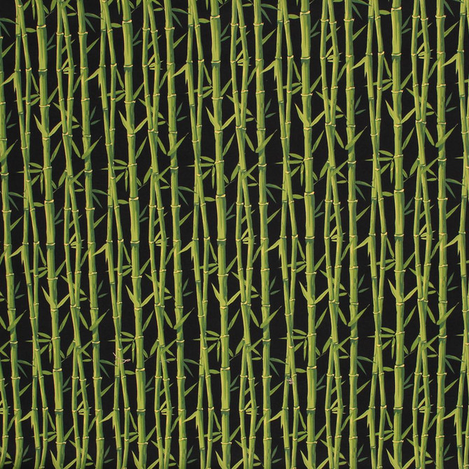 Bamboo Garden Io Black by RM CoCo Designer Fabric Veranda 100% Polyester See Sample 0 Horizontal: 6.5 and Vertical: 13 56 - Swanky Fabrics -