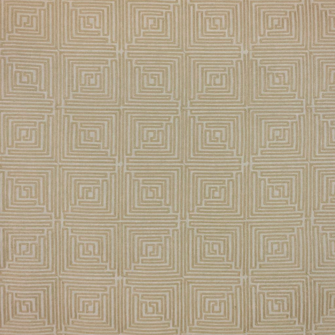 Greek Key Fret Flax by RM CoCo Designer Fabric Finishing Touches Vol 12 73% Polyester 27% Cotton See Sample 0 Horizontal: 10.2362269.448824 55  - Swanky Fabrics -