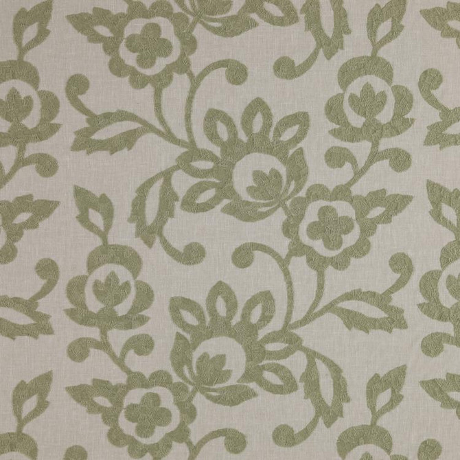 Fenwick Sage by RM CoCo Designer Fabric Inspired Living Vol 17 50% Cotton 50% Polyester Horizontal: 16.81 and Vertical: 18.19 54 - Swanky Fabrics -