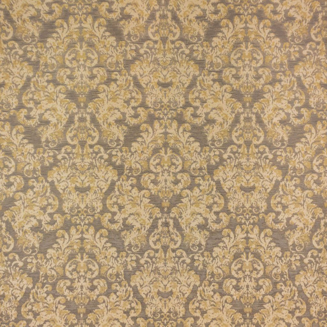 Frescatti Damask Burnished Gold by RM CoCo Designer Fabric Inspired Living Vol 14 72% Spun Viscose 28% Polyester See Sample 0 Horizontal: 13.7517.25 54  - Swanky Fabrics -