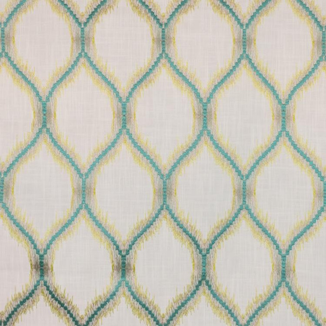 Watershed Trellis Seaglass by RM CoCo Designer Fabric Inspired Living Vol 17 52% Polyester 48% Cotton - Dry clean only Horizontal: 6.875 and Vertical: 12 54 - Swanky Fabrics -