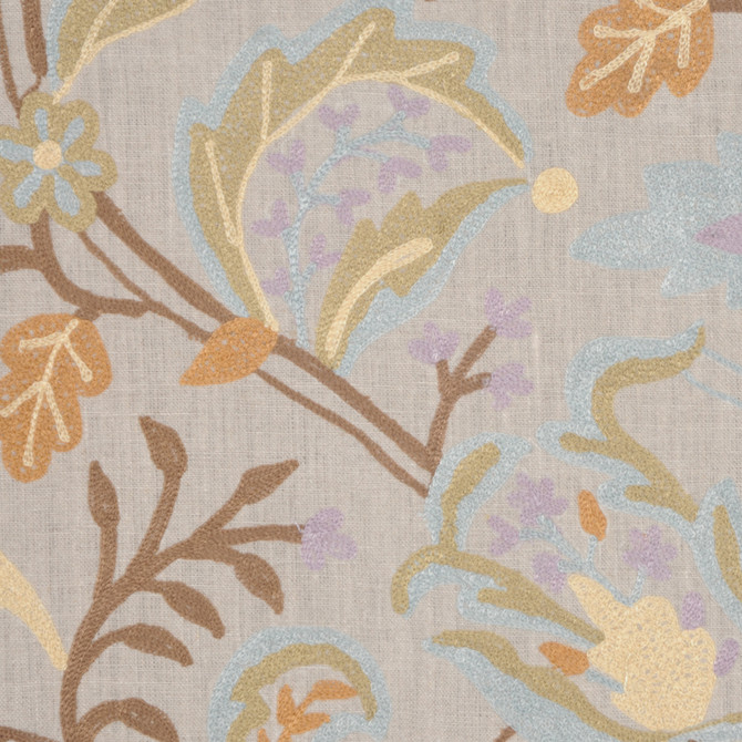 Franklin Multi by RM CoCo Designer Fabric Berkshires 75% LINEN 2% COTTON 23% RAYON Horizontal: 18.7 and Vertical: 18.3 52 - Swanky Fabrics -