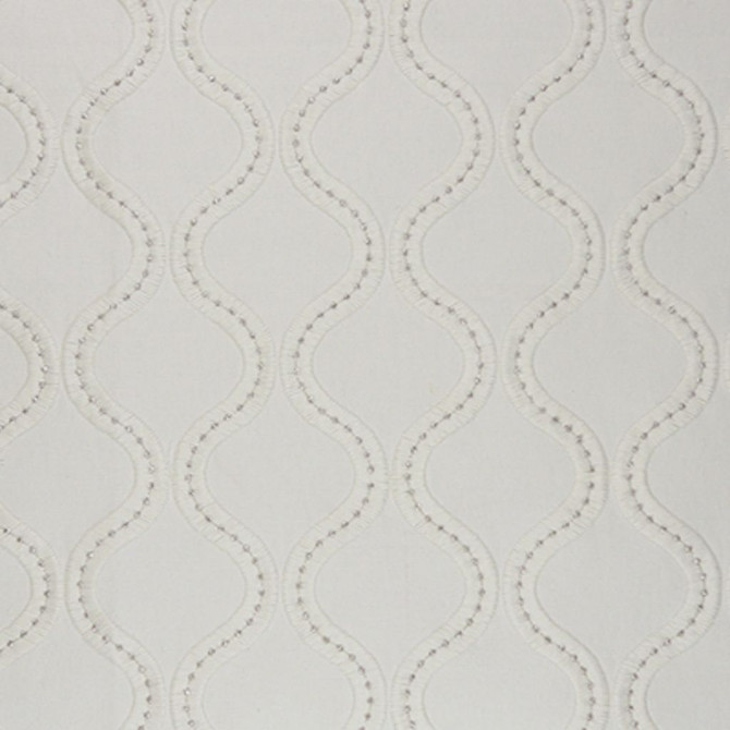Go With The Flow Ivory by RM CoCo Designer Fabric Flying Colors Vol. I - Wesco 85% Cotton 12% Polyester 3% Zari See Sample 0 Horizontal: 3.75 and Vertical: 3.75 53 - Swanky Fabrics -