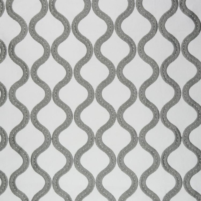 Go With The Flow Gray by RM CoCo Designer Fabric Flying Colors Vol. I - Wesco 85% COTTON, 12% POLY, 3% ZARI - Dry clean only Horizontal: 3.75 and Vertical: 3.75 53 - Swanky Fabrics -