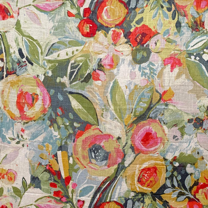 Baroness Rose by Magnolia Designer Fabric - 55Linen/45Visc Uk 15000 Horizontal: 26.25 and Vertical: 24.5 54" - Swanky Fabrics -