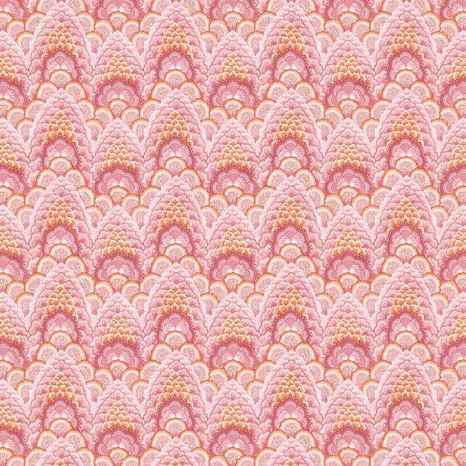 Ganges Rosa/Naranja by Gaston Y Daniela Designer Fabric GASTON LIBRERIA LINEN - 91%;POLYAMIDE - 9% Italy HEAVY Horizontal: 12.8 and Vertical: 9.45 52 - Swanky Fabrics -