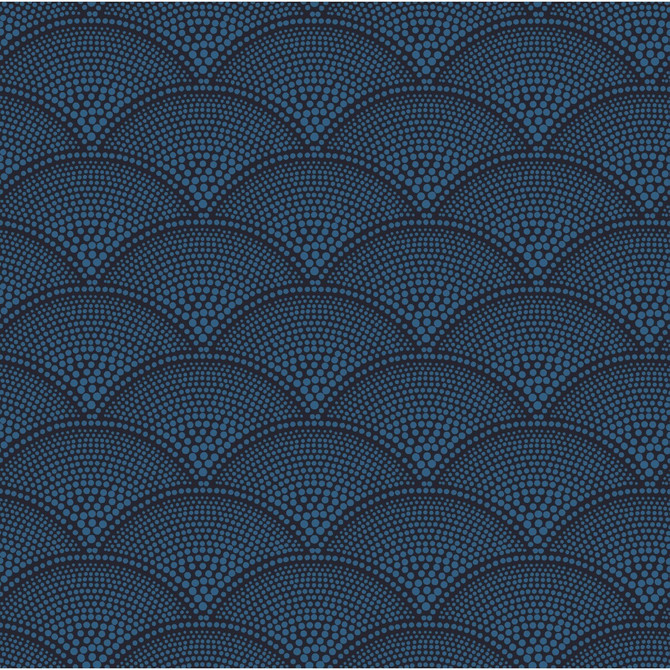 Feather Fan Hyac On Char by Cole & Son Designer Fabric COLE & SON CONTEMPORARY FABRICS VISCOSE - 77%;POLYESTER - 23% Italy HEAVY Horizontal: 7 and Vertical: 4 55.7 - Swanky Fabrics -