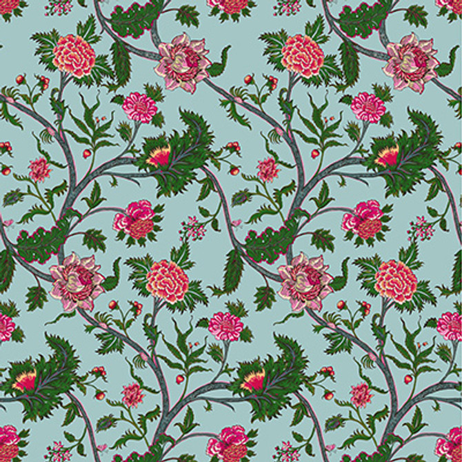 Palampore Azul by Gaston Y Daniela Designer Fabric