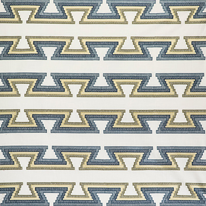 Trazo Azul/Lima by Gaston Y Daniela Designer Fabric