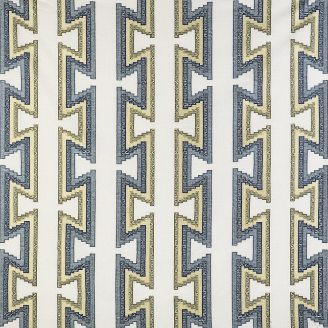 Trazo Azul/Lima by Gaston Y Daniela Designer Fabric GASTON LIBRERIA COTTON - 25%;LINEN - 25%;POLYESTER - 25%;VISCOSE - 25% India Horizontal: 13.19 and Vertical: 18.39 53.15 - Swanky Fabrics -