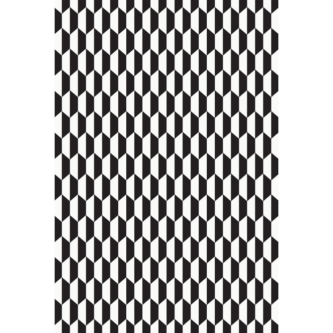 Tile Blk Wht by Cole & Son Designer Fabric COLE & SON CONTEMPORARY FABRICS VISCOSE - 77%;POLYESTER - 23% Italy HEAVY Horizontal: 1.38 and Vertical: 3.5 54.7 - Swanky Fabrics -