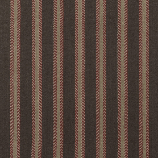 Chester Stripe Woodsmoke/Russet by Mulberry Designer Fabric FESTIVAL COTTON - 70%;JUTE - 30% India Horizontal: 4.728 and Vertical: 52.008 - Swanky Fabrics -