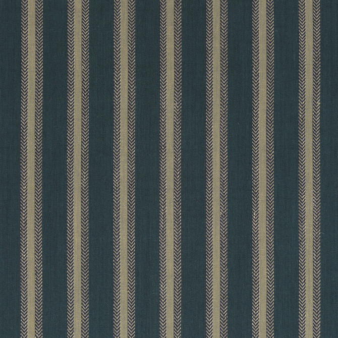 Chester Stripe Teal by Mulberry Designer Fabric FESTIVAL COTTON - 70%;JUTE - 30% India Horizontal: 4.728 and Vertical: 52.008 - Swanky Fabrics -