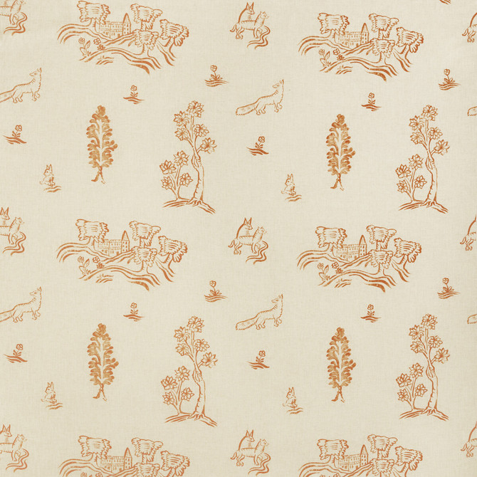 Friendly Folk Melon Orange by Kravet Couture Designer Fabric ANDREW MARTIN KIT KEMP VISCOSE - 82%;LINEN - 18% United Kingdom HEAVY Horizontal: 10.5 and Vertical: 10 54.5 - Swanky Fabrics -