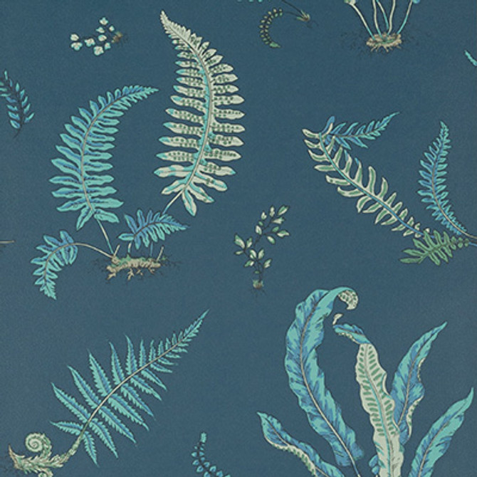 Ferns Indigo/Teal by G P & J Baker Designer Wallcovering