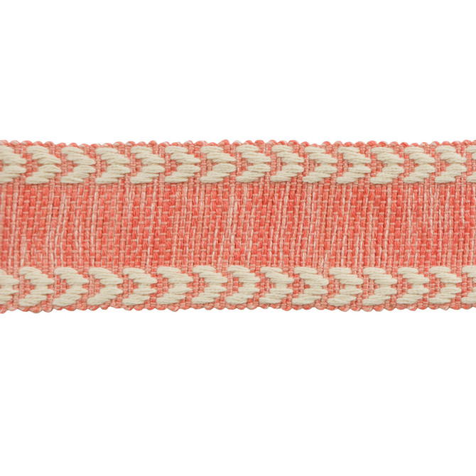 Suraj Coral by Baker Lifestyle Trim Baker Lifestyle Trim Suraj CoralTrim ECHO II COTTON - 100% Egypt </p><p>Repeat: H: , V: 1.75 - Fabric Carolina -