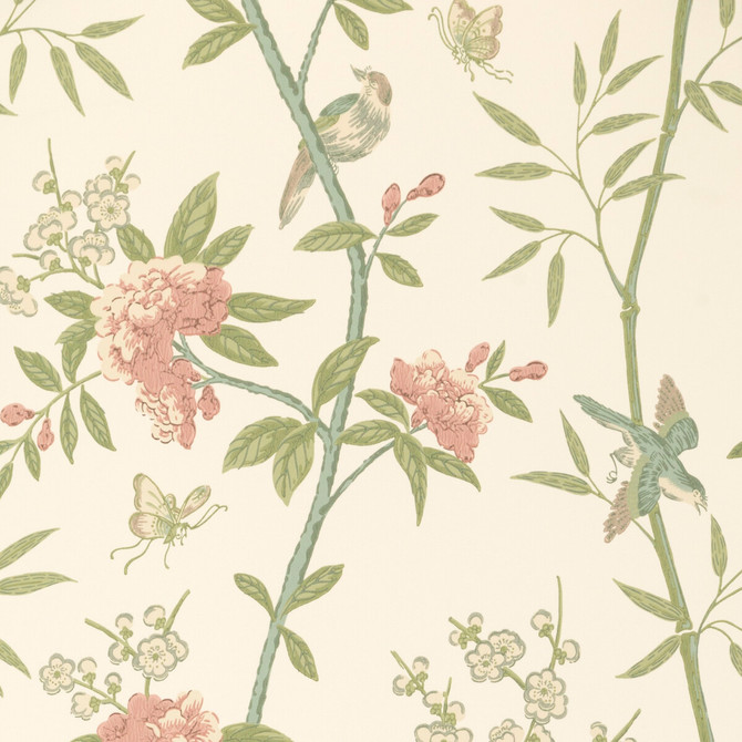 Peony & Blossom Vintage by G P & J Baker Designer Wallcovering SIGNATURE NON WOVEN - 100% United Kingdom Horizontal: 20.488 and Vertical: 25.61 20.488 - Swanky Fabrics -