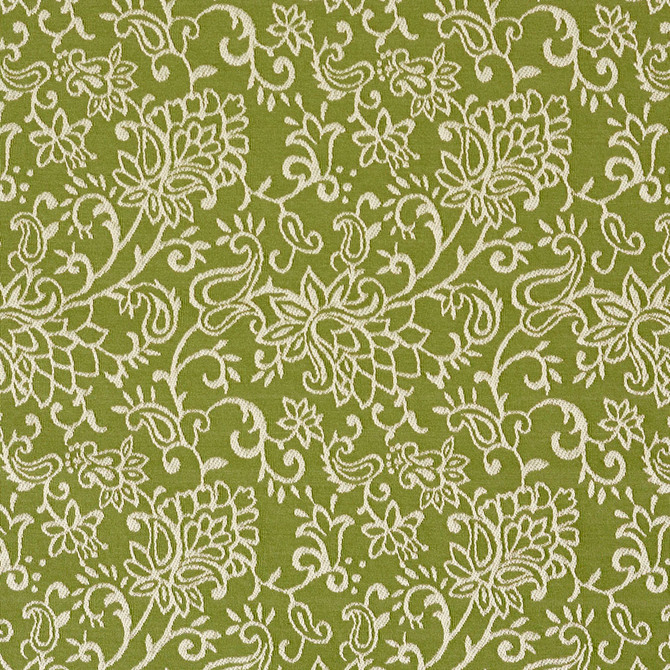 2604 Fern/Garden by Charlotte Designer Fabric Uptown Jacquards VI 100% Woven Polyester Asia Exceeds 70,000 Wyzenbeek Rubs (Heavy Duty) Horizontal: 6" x Vertical: 7" 54 Inches - Swanky Fabrics -