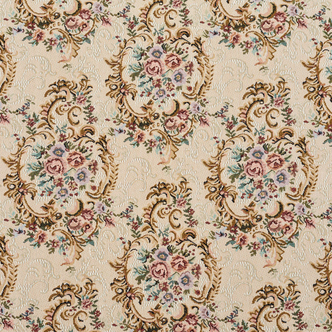 2773 Victoria by Charlotte Designer Fabric Tapestry Treasures III & Ring Book Page #24 39% Olefin, 32% Polyester, 29% Cotton Asia Exceeds 100,000 Wyzenbeek Rubs (Heavy Duty) </p><p>Repeat: Horizontal: 13.5" x Vertical: 13.5" 54 Inches - Swanky Fabrics -