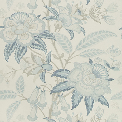 Davenport Paper Frost Blue by Lee Jofa Designer Wallcovering