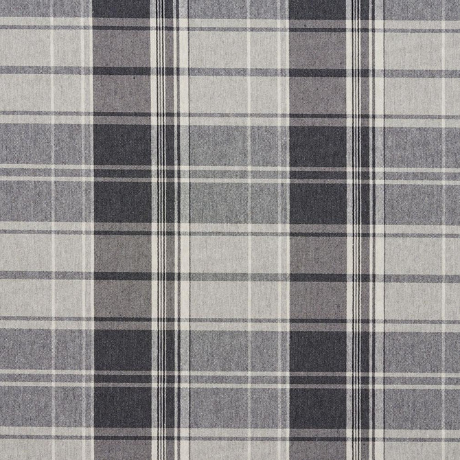 5800 Sterling Plaid by Charlotte Designer Fabric Classic Patterns 52% Polyester, 48% Cotton Made In USA Exceeds 200,000 Wyzenbeek Rubs (Heavy Duty) Horizontal: 6.5" X Vertical: 7" 54 Inches - Swanky Fabrics -