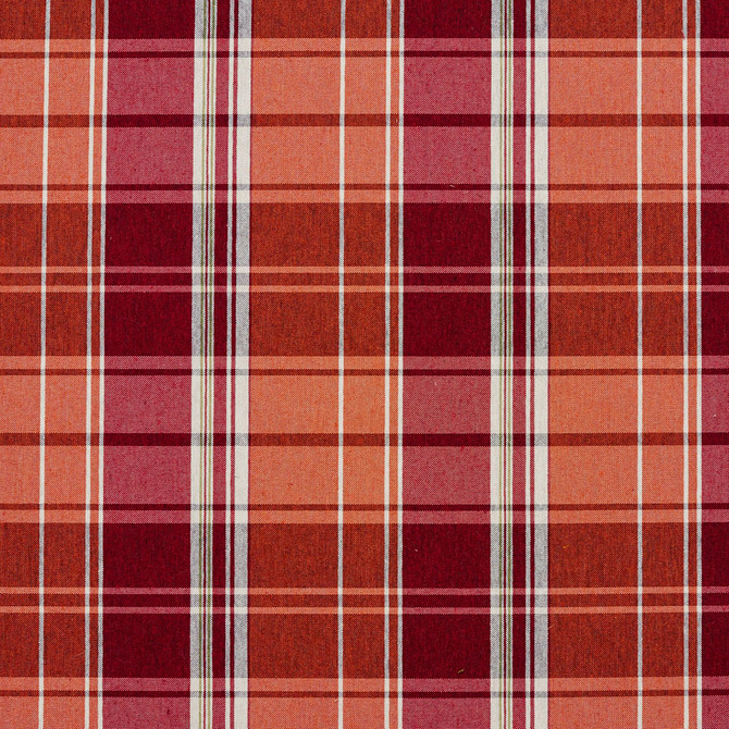 5806 Spice Plaid by Charlotte Designer Fabric Classic Patterns 52% Polyester, 48% Cotton Made In USA Exceeds 200,000 Wyzenbeek Rubs (Heavy Duty) Horizontal: 6.5" X Vertical: 7" 54 Inches - Swanky Fabrics -