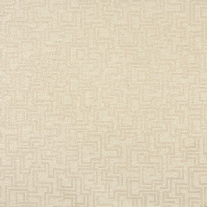 6637 Ivory/Geometric by Charlotte Designer Fabric Outdoor/Indoor Oasis III 100% Woven Polyester Made In USA Exceeds 48,000 Wyzenbeek Rubs (Heavy Duty) Horizontal: 29.0" x Vertical: 10.0" 54 Inches - Swanky Fabrics -