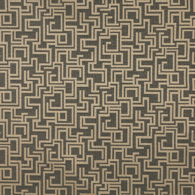 6639 Cafe/Geometric by Charlotte Designer Fabric Outdoor/Indoor Oasis III 100% Woven Polyester Made In USA Exceeds 48,000 Wyzenbeek Rubs (Heavy Duty) Horizontal: 29.0" x Vertical: 10.0" 54 Inches - Swanky Fabrics -