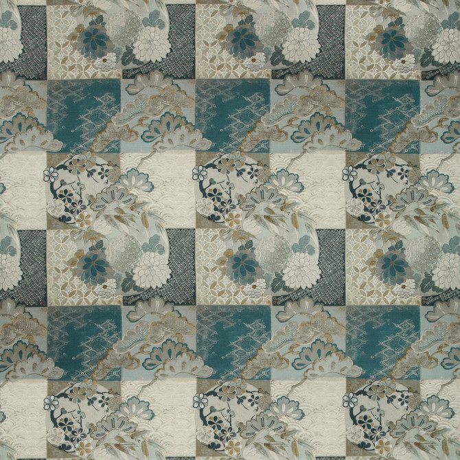 Osode Sea by Kravet Couture Designer Fabric IZU COLLECTION COTTON - 46%;VISCOSE - 36%;LINEN - 18% Italy HEAVY Horizontal: 17 and Vertical: 25.5 55 - Swanky Fabrics -