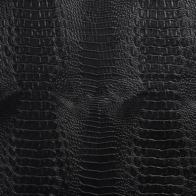 7279 Black by Charlotte Designer Fabric Exotics 100% Virgin Vinyl, 34oz. Asia Exceeds 200,000 Wyzenbeek Rubs (Heavy Duty) Horizontal: 10.5" x Vertical: 10.5" 54 Inches - Swanky Fabrics -