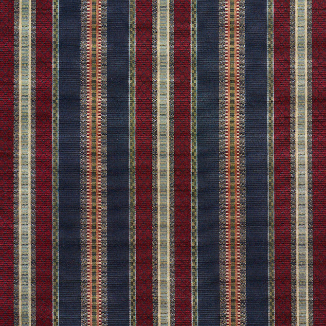 1987 Navy Stripe by Charlotte Designer Fabric Tapestry Classics 70% Polyester, 30% Cotton Asia Exceeds 45,000 Wyzenbeek Rubs (Heavy Duty) </p><p>Repeat: Horizontal: 7.25" 54 Inches - Swanky Fabrics -