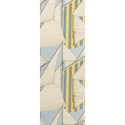 St Tropez Wp Blue/Yellow by Lee Jofa Designer Wallcovering