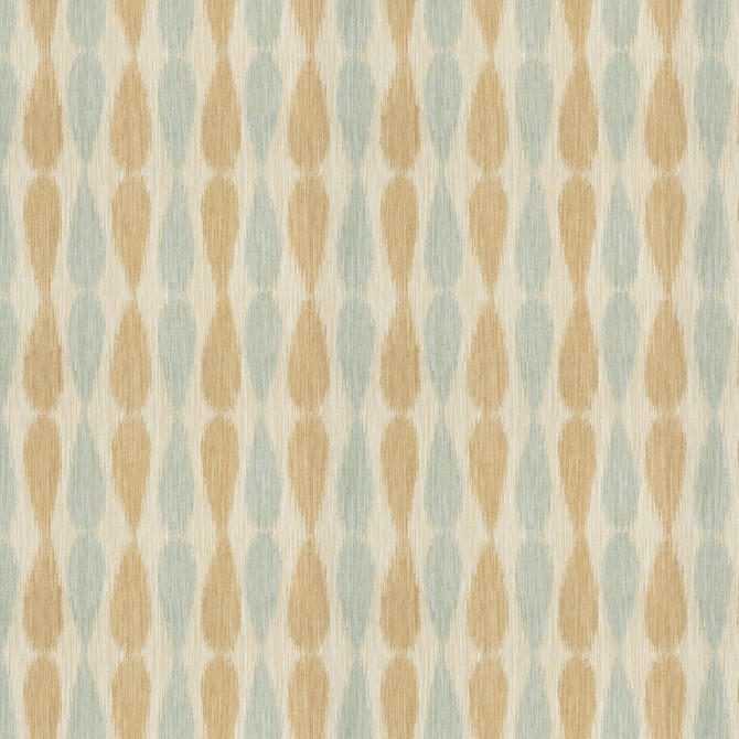 Ikat Drops Aqua by Groundworks Designer Fabric ALLEGRA HICKS II COLLECTION VISCOSE - 60%;LINEN - 26%;NYLON - 7%;POLYESTER - 7% Italy MEDIUM Horizontal: 9 and Vertical: 12 55 - Swanky Fabrics -