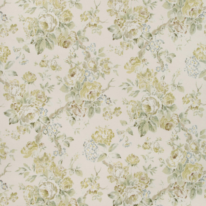 Garden Roses Wp Lime/Leaf by Lee Jofa Designer Wallcovering SUZANNE RHEINSTEIN III LINEN - 80%;ACRYLIC - 20% Italy - Horizontal: 34.25 and Vertical: 27.81 34.25 - Swanky Fabrics -