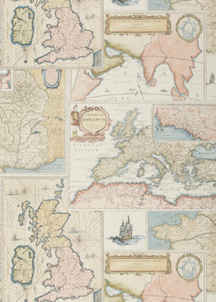 Bohemian Travels Multi by Mulberry Designer Wallcovering