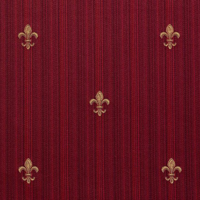 D312 Ruby Medallion by Charlotte Designer Fabric Old World Classics 70% Polyester, 30% Cotton Spain Exceeds 30,000 Wyzenbeek Rubs (Heavy Duty) Horizontal: 7" x Vertical: 6.5" 54 Inches - Swanky Fabrics -