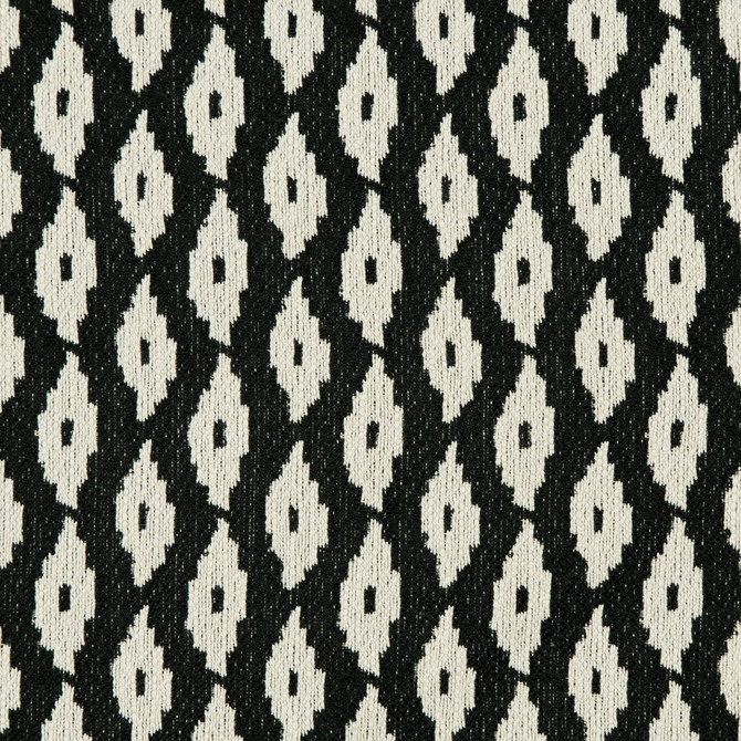 CB800-124 by Charlotte Designer Fabric Black & White 100% Woven Polyester Made In USA Exceeds 66,000 Wyzenbeek Rubs (Heavy Duty) </p><p>Repeat: Horizontal: 2" x Vertical: 2" 54 Inches - Swanky Fabrics -