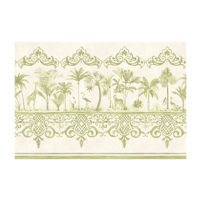 Rou Border Old Olive by Cole & Son Designer Wallcovering PAPER - 100% United Kingdom Horizontal: and Vertical: 20.5 - Swanky Fabrics -