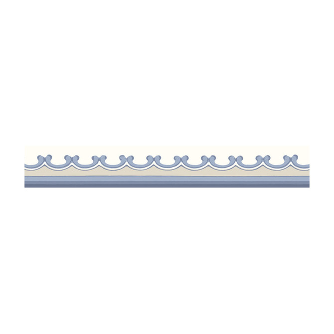 Broderie Border Blue by Cole & Son Designer Wallcovering - PAPER - 100% United Kingdom - Horizontal: - and Vertical: - 1.6 - Swanky Fabrics -