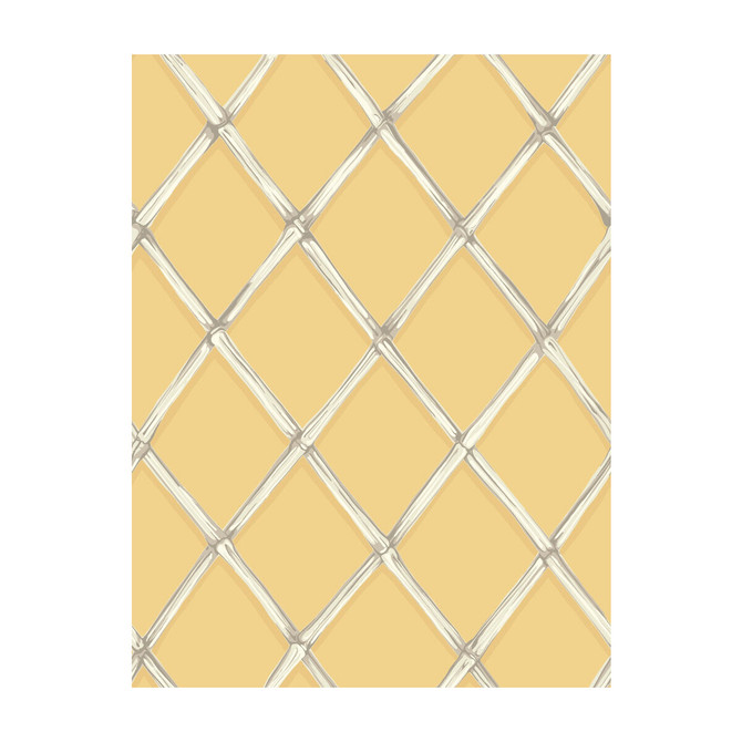 Bagatelle Yellow by Cole & Son Designer Wallcovering PAPER - 100% United Kingdom Horizontal: and Vertical: 27.5 21 - Swanky Fabrics -