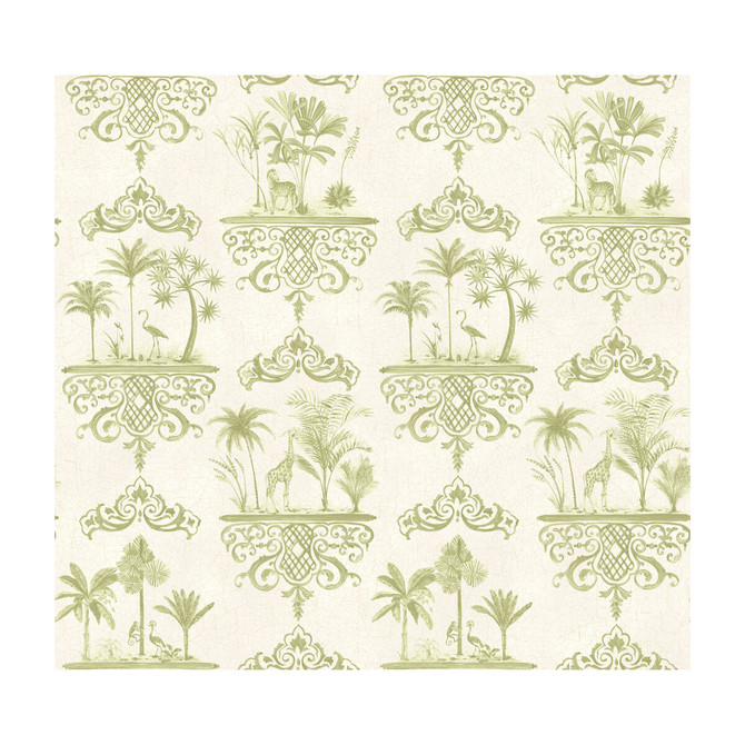 Rousseau Old Olive by Cole & Son Designer Wallcovering PAPER - 100% United Kingdom Horizontal: and Vertical: 25.2 27 - Swanky Fabrics -