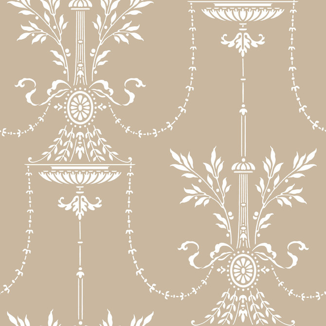 Dorset Toast by Cole & Son Designer Wallcovering PAPER - 100% United Kingdom Horizontal: and Vertical: 21 21 - Swanky Fabrics -