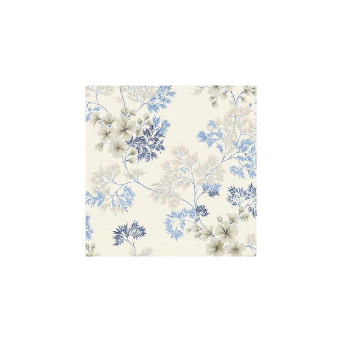 Flora Indigo by Winfield Thybony Designer Wallcovering WINFIELD THYBONY BARCLAY LIVING IN STYLE - United States - Horizontal: - and Vertical: 23.62 20.5 - Swanky Fabrics -