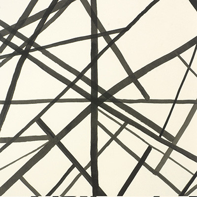 Channels Paper Ebony/Iv by Groundworks Designer Wallcovering