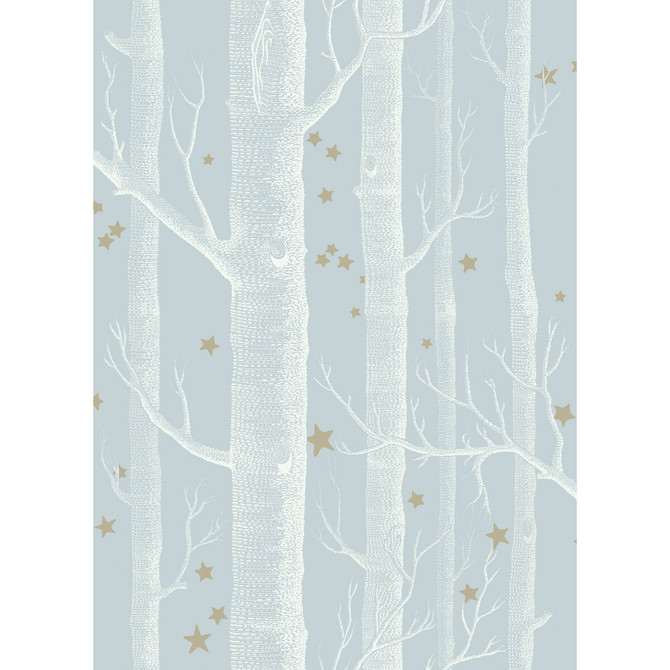 Woods & Stars Powder Blue by Cole & Son Designer Wallcovering COLE & SON WHIMSICAL PAPER - 100% United Kingdom Horizontal: and Vertical: 28.3 20.5 - Swanky Fabrics -