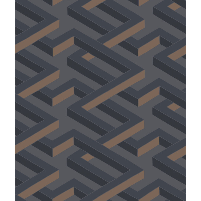 Luxor Charcoal by Cole & Son Designer Wallcovering COLE & SON GEOMETRIC II PAPER - 100% United Kingdom Horizontal: and Vertical: 12 20.5 - Swanky Fabrics -