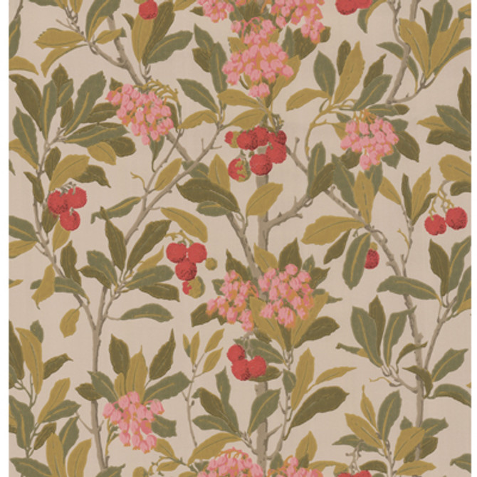 Strawberry Tree Pink & Linen by Cole & Son Designer Wallcovering