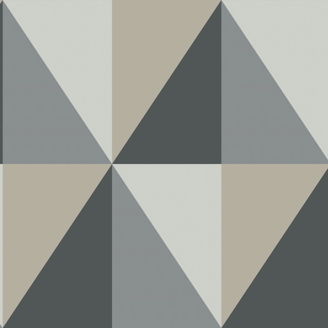 Apex Grand Grey And Black by Cole & Son Designer Wallcovering COLE & SON GEOMETRIC II PAPER - 100% United Kingdom Horizontal: and Vertical: 27 27 - Swanky Fabrics -