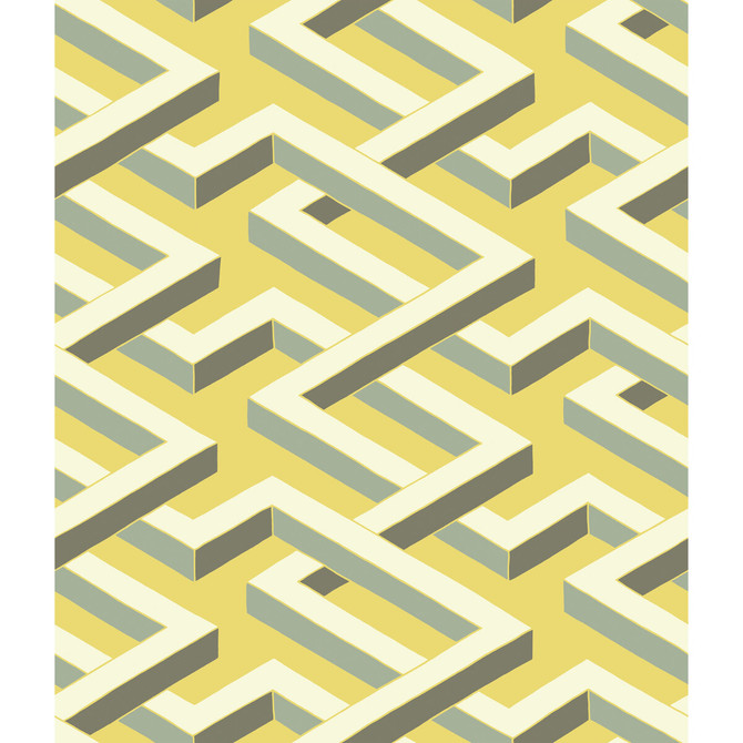 Luxor Green by Cole & Son Designer Wallcovering COLE & SON GEOMETRIC II PAPER - 100% United Kingdom Horizontal: and Vertical: 12 20.5 - Swanky Fabrics -